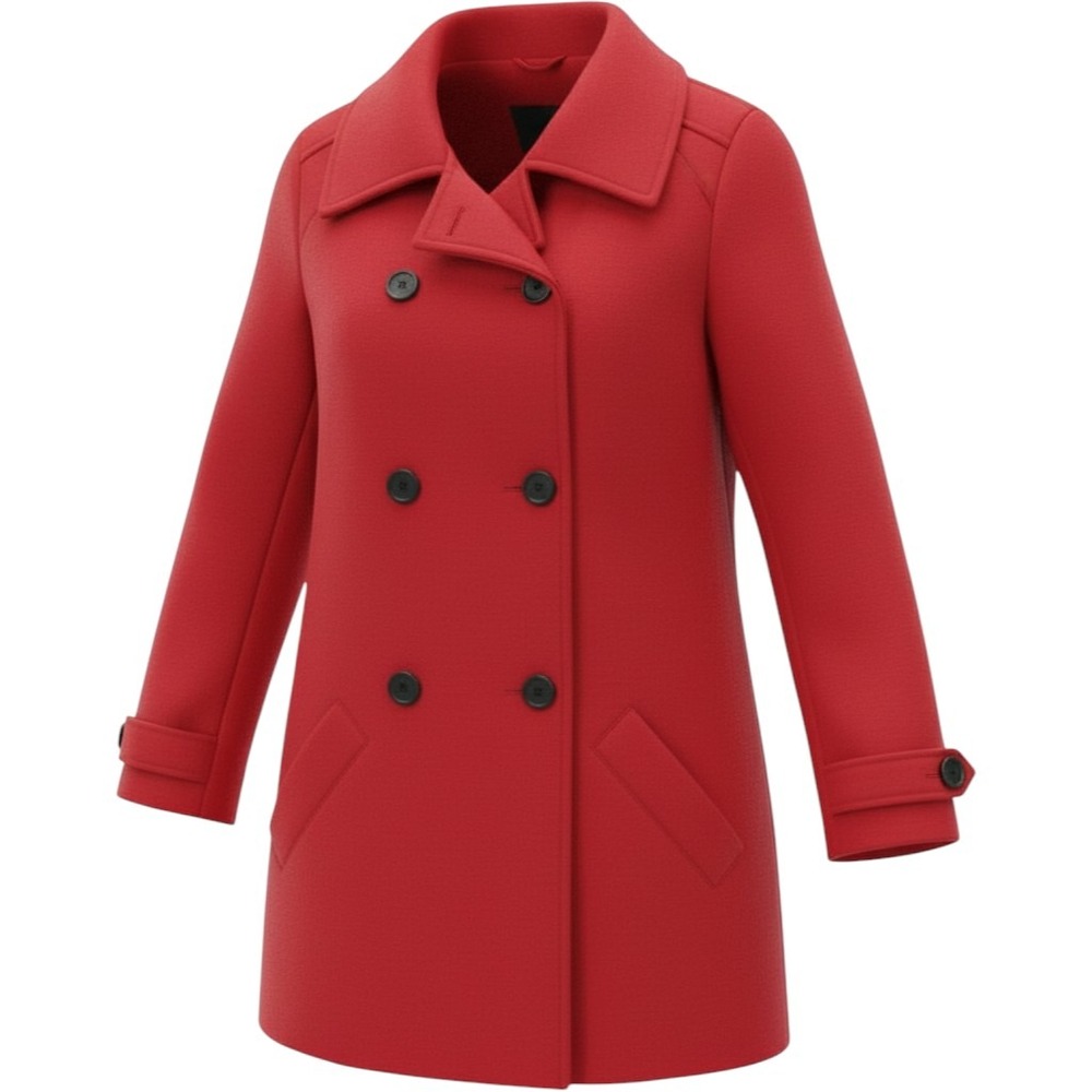 Preppy Y2K Red Peacoat Charlotte Russe Double Breasted Wool Blend Small